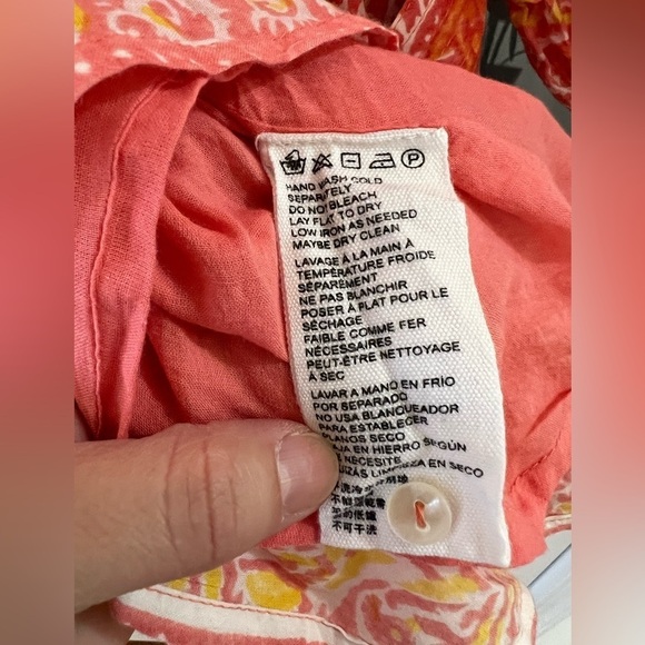 CLEOBELLA Grace Mini Dress in Bloom Block Print Coral Romantic Pastel - Size XS - Picture 8 of 11